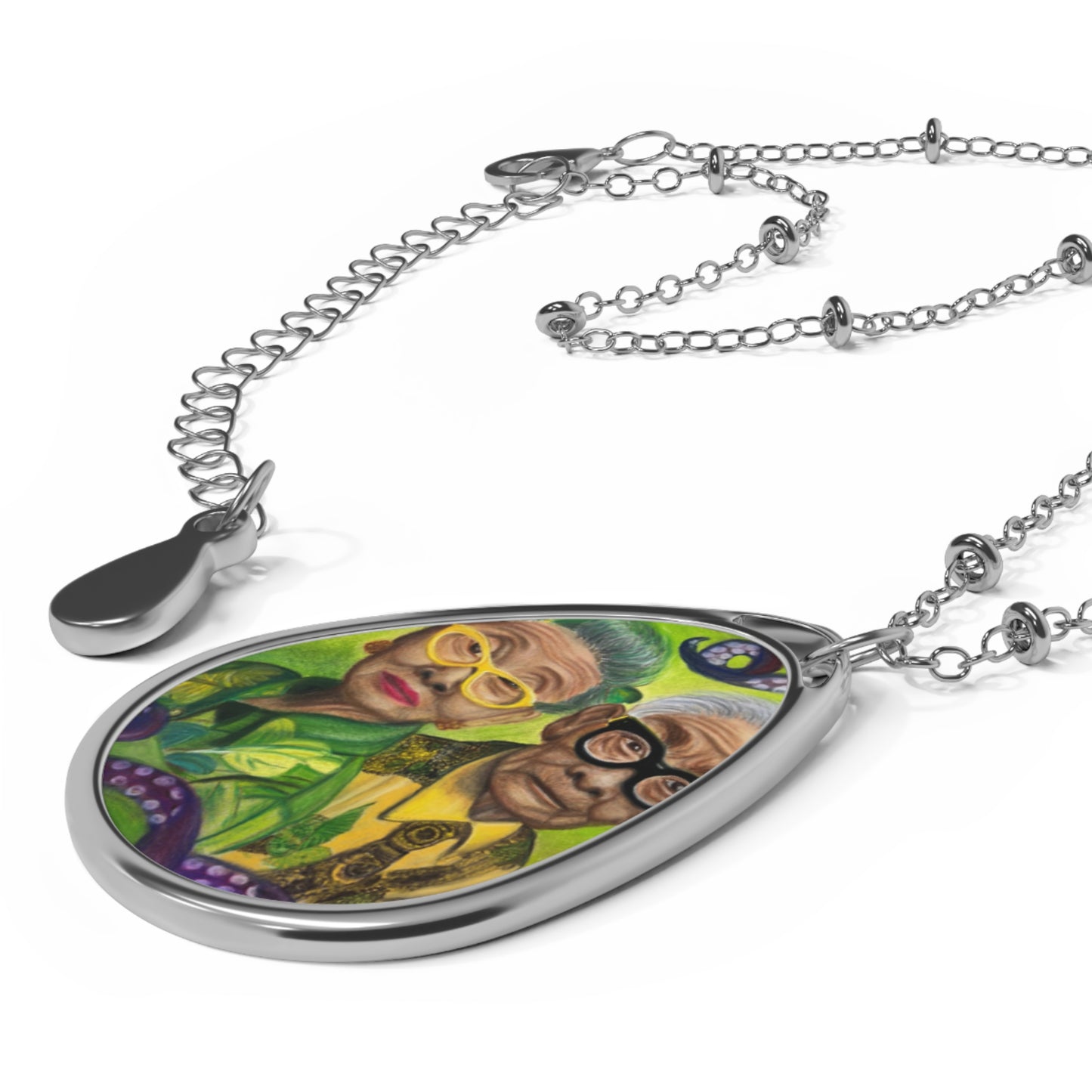 Apohang Babae and Apohang Lakai Oval Necklace