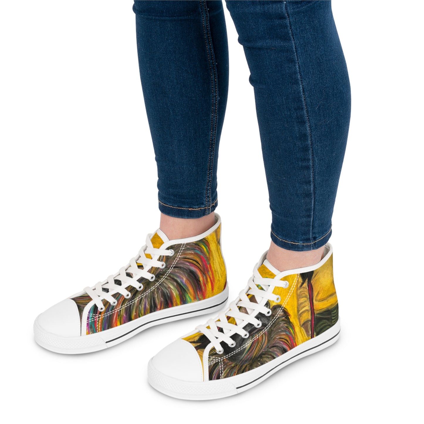 Colorful Surreal Art Women's High Top Sneakers