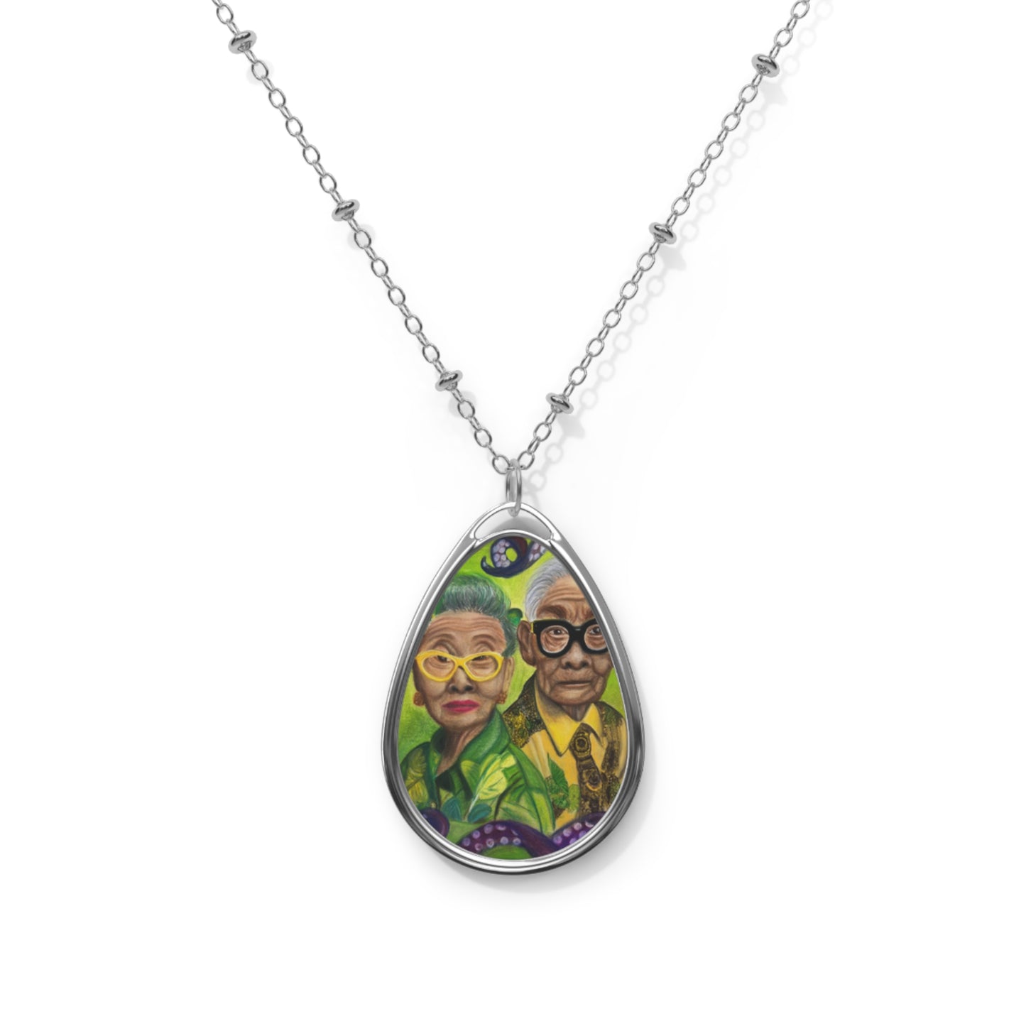 Apohang Babae and Apohang Lakai Oval Necklace