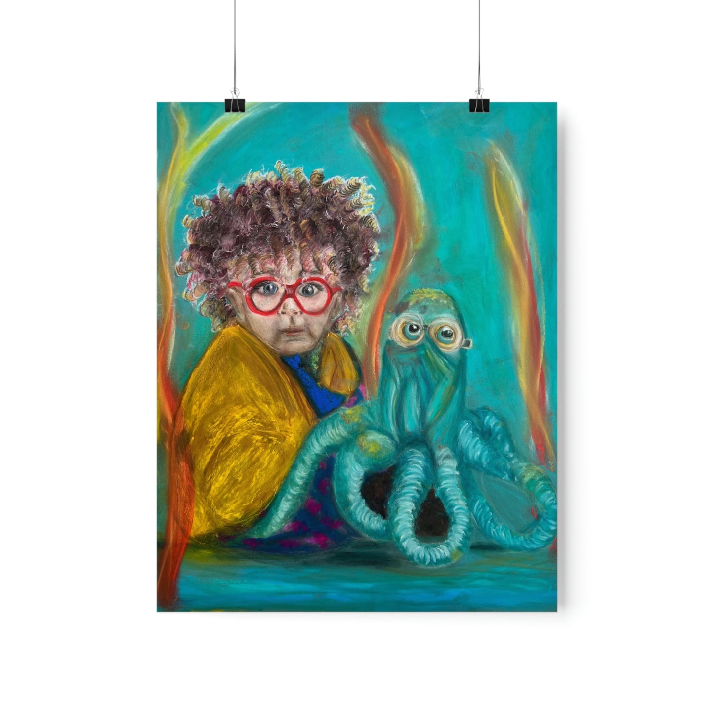 Premium Matte Vertical Posters: Aurelian and his Octopus