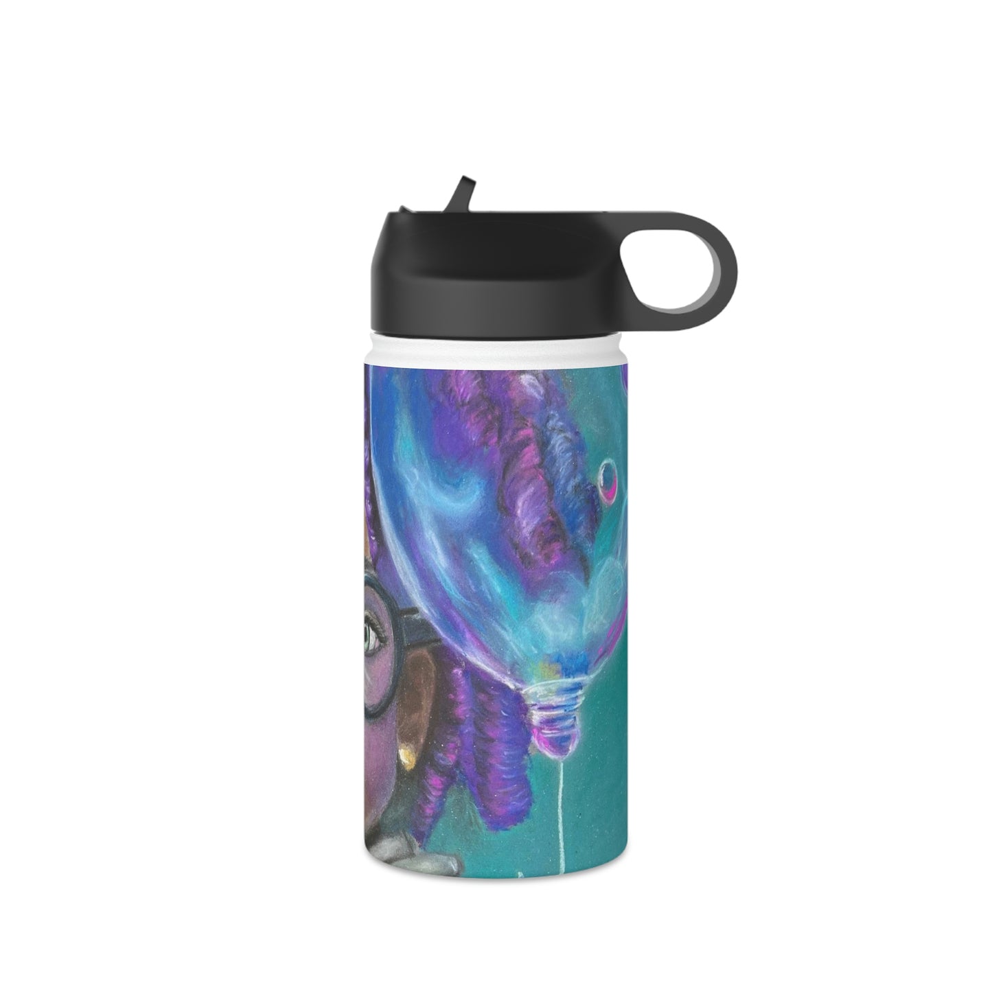 Colorful Surreal Art Stainless Steel Water Bottle, Standard Lid