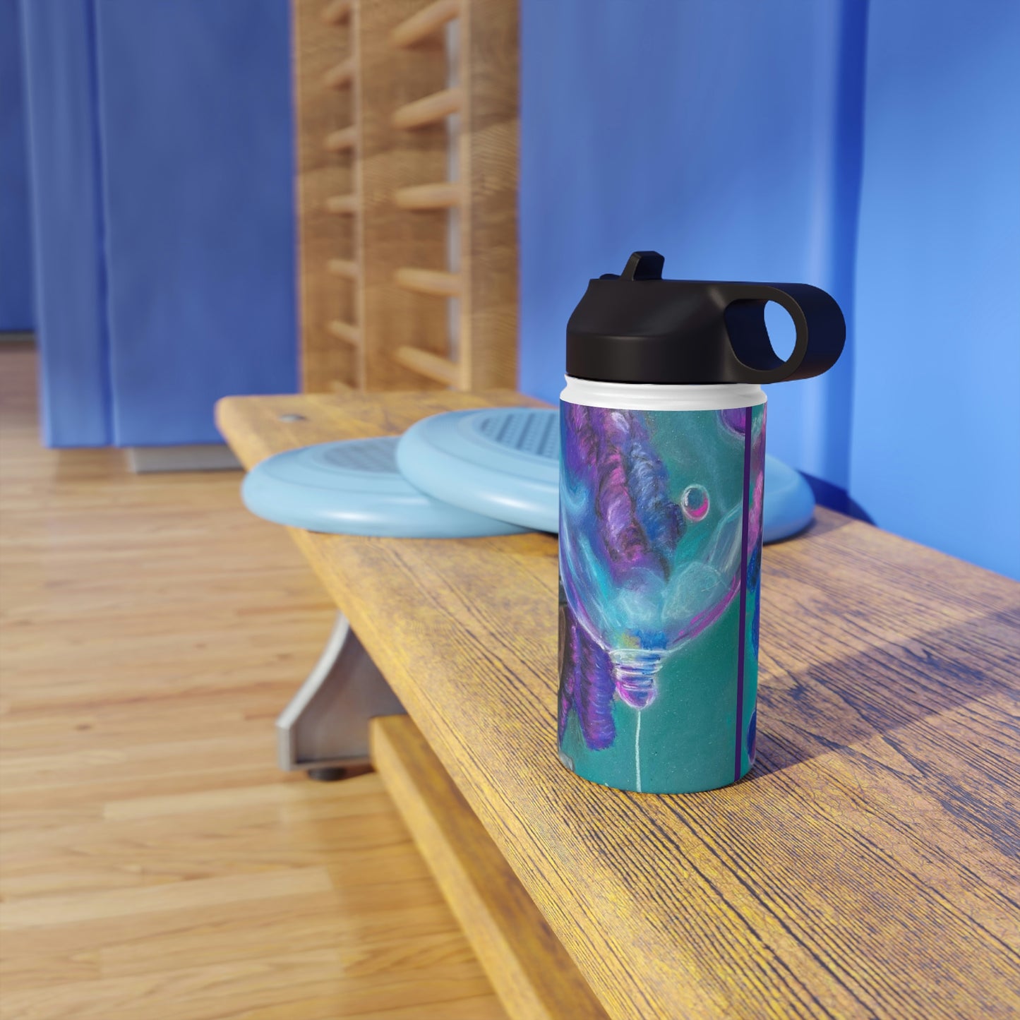 Colorful Surreal Art Stainless Steel Water Bottle, Standard Lid
