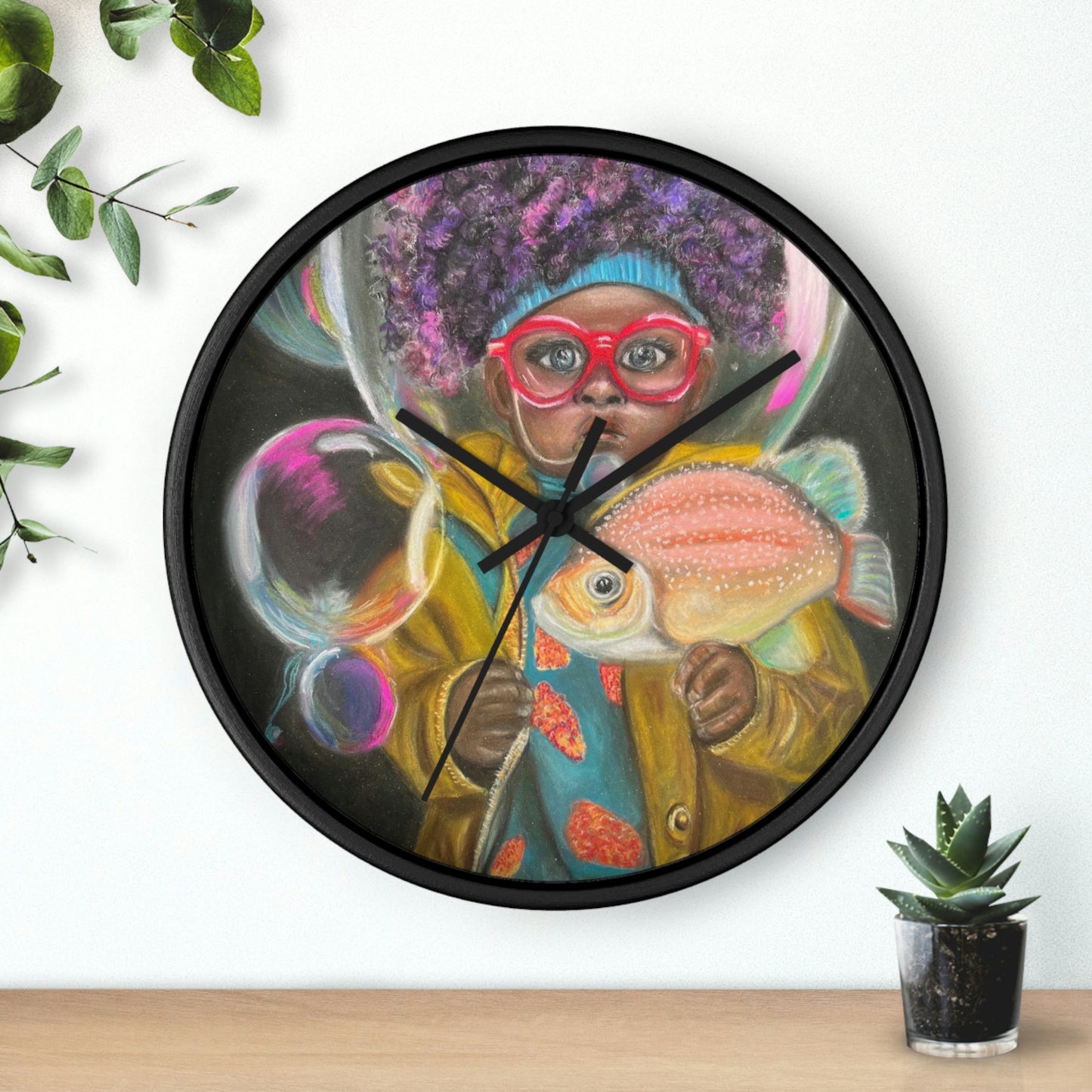 Surreal Art Wall Clock Enzo in the Sea