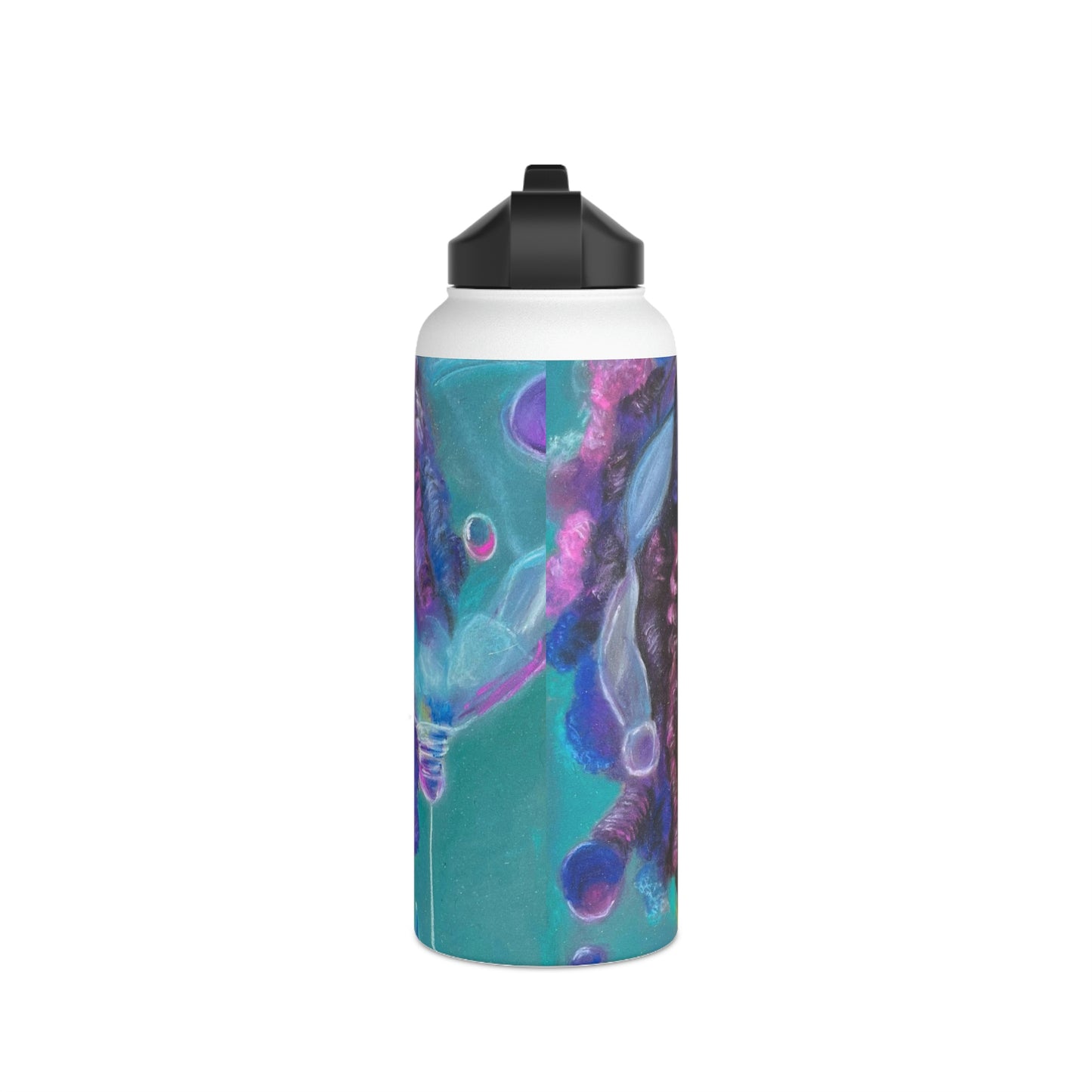 Colorful Surreal Art Stainless Steel Water Bottle, Standard Lid