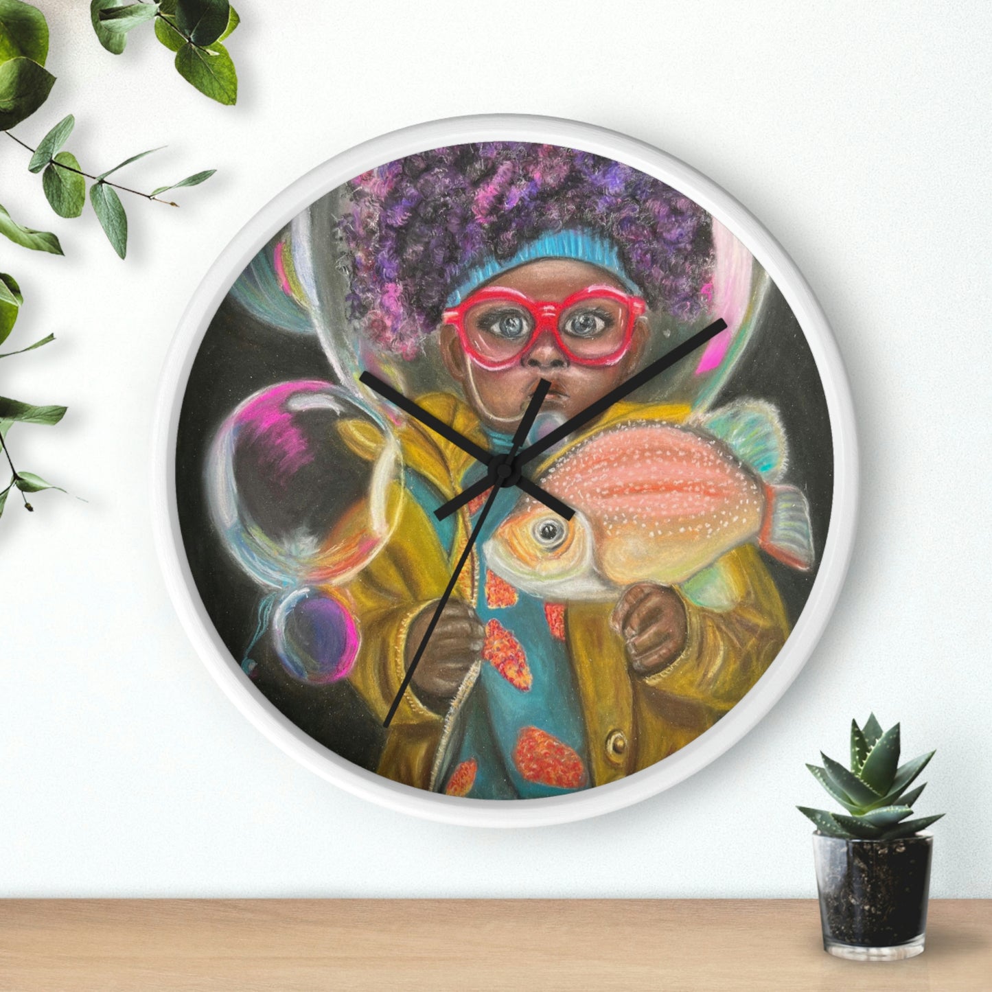 Surreal Art Wall Clock Enzo in the Sea
