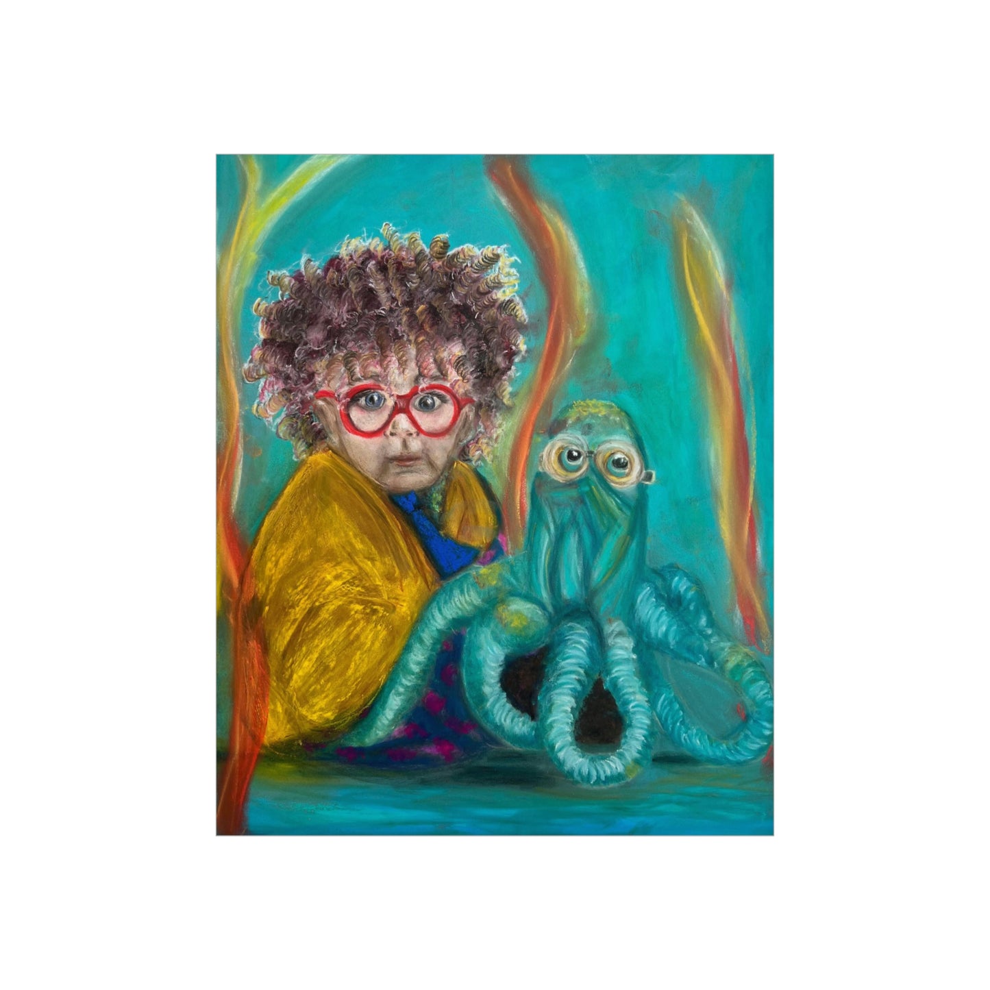 Premium Matte Vertical Posters: Aurelian and his Octopus