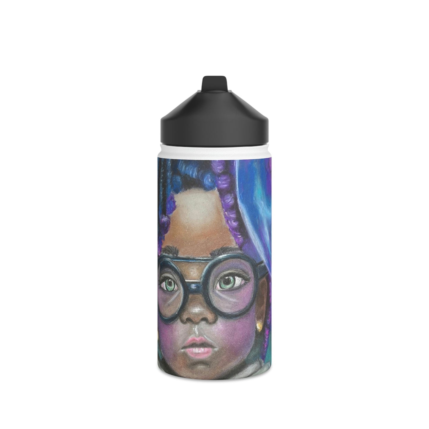 Colorful Surreal Art Stainless Steel Water Bottle, Standard Lid