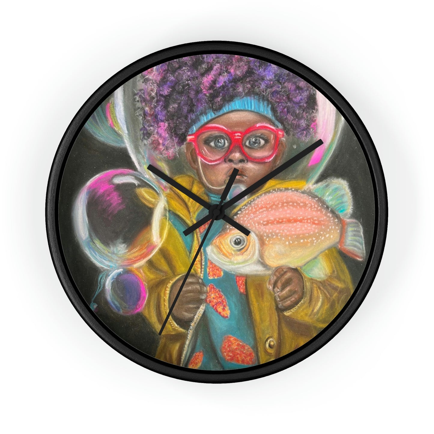 Surreal Art Wall Clock Enzo in the Sea