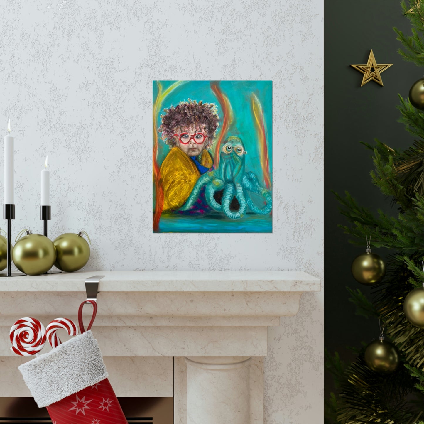 Premium Matte Vertical Posters: Aurelian and his Octopus