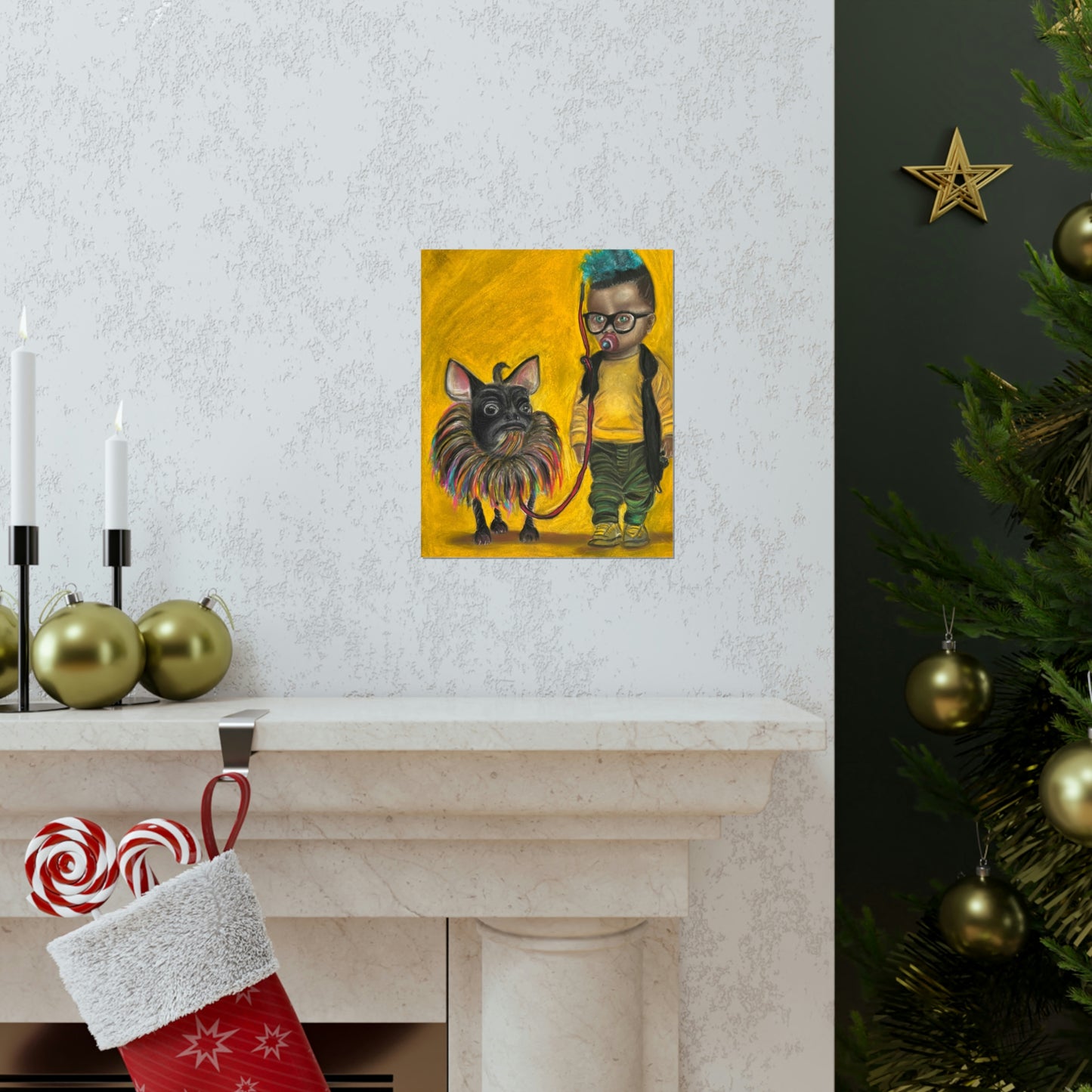 Premium Matte Vertical Posters:Jun Kidlat and his dog Melchor