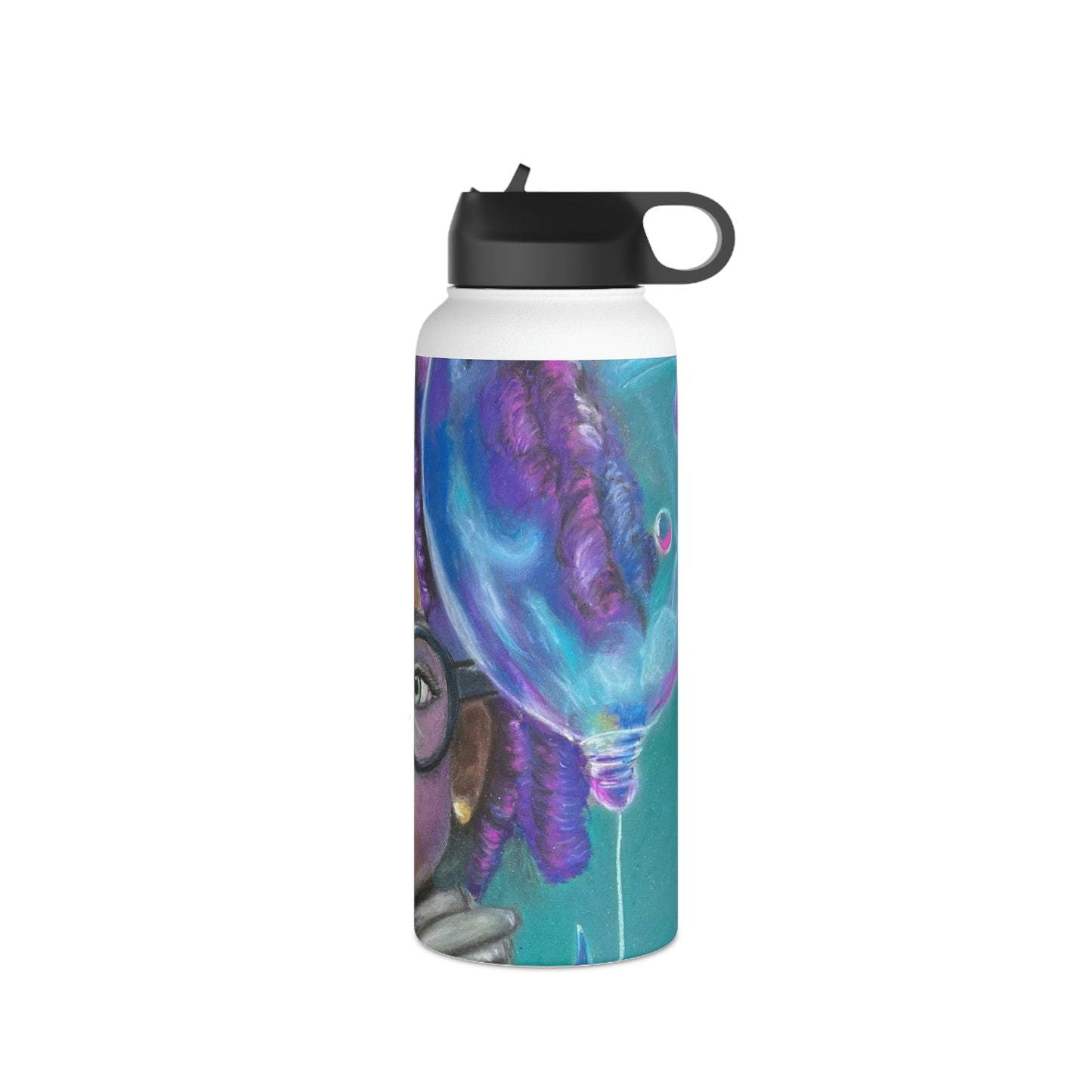 Colorful Surreal Art Stainless Steel Water Bottle, Standard Lid