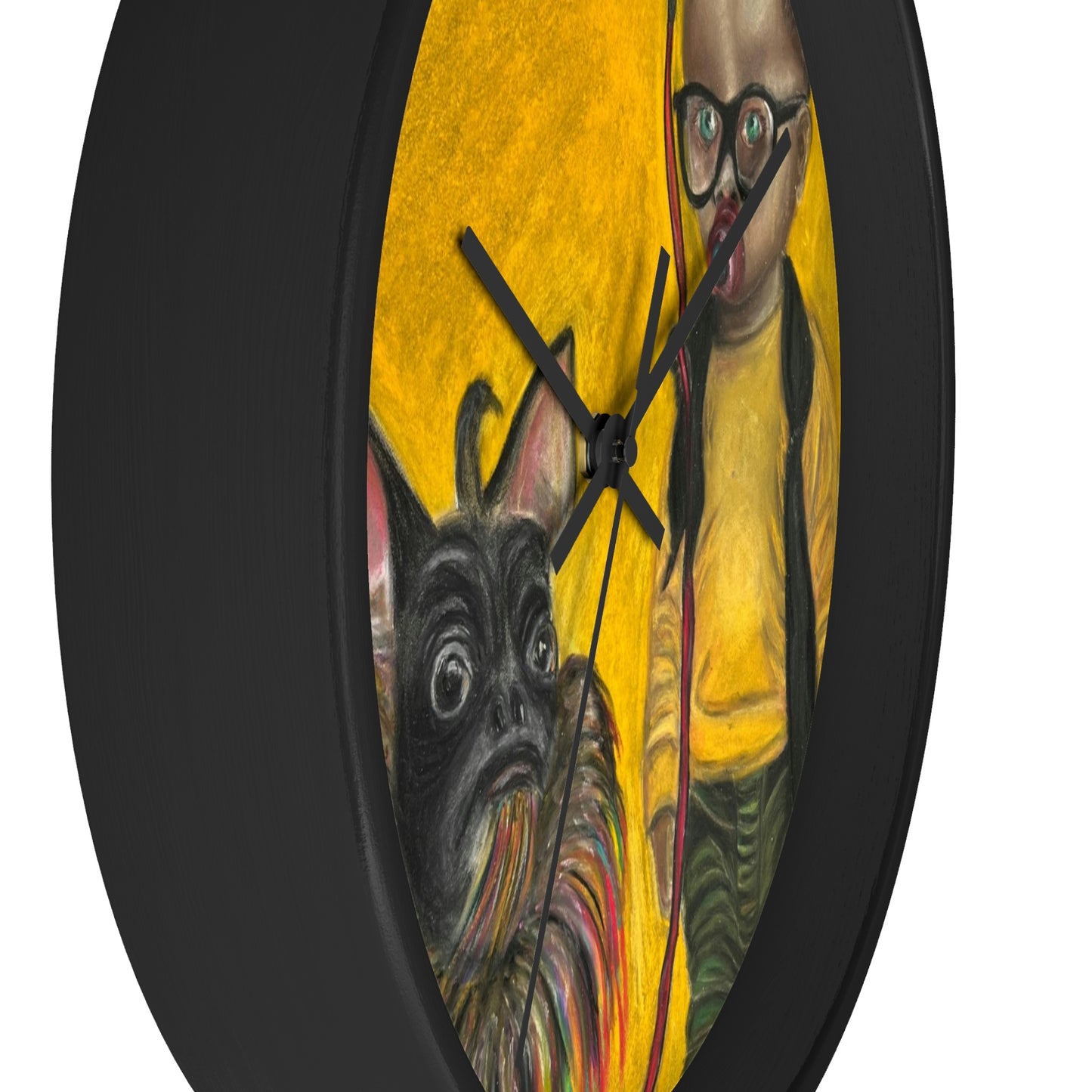 Surreal Art Wall Clock Jun Kidlat and his dog Melchor