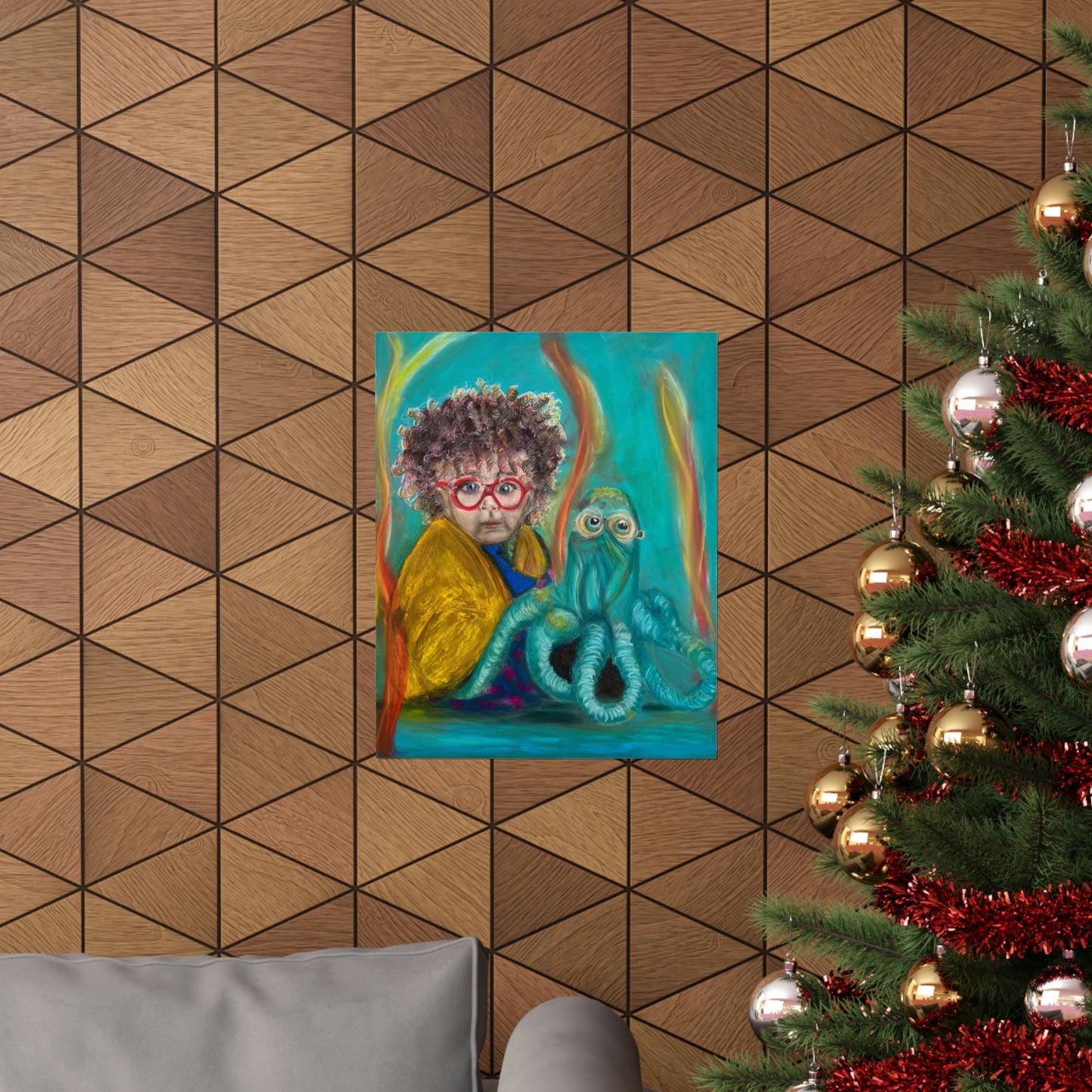 Premium Matte Vertical Posters: Aurelian and his Octopus