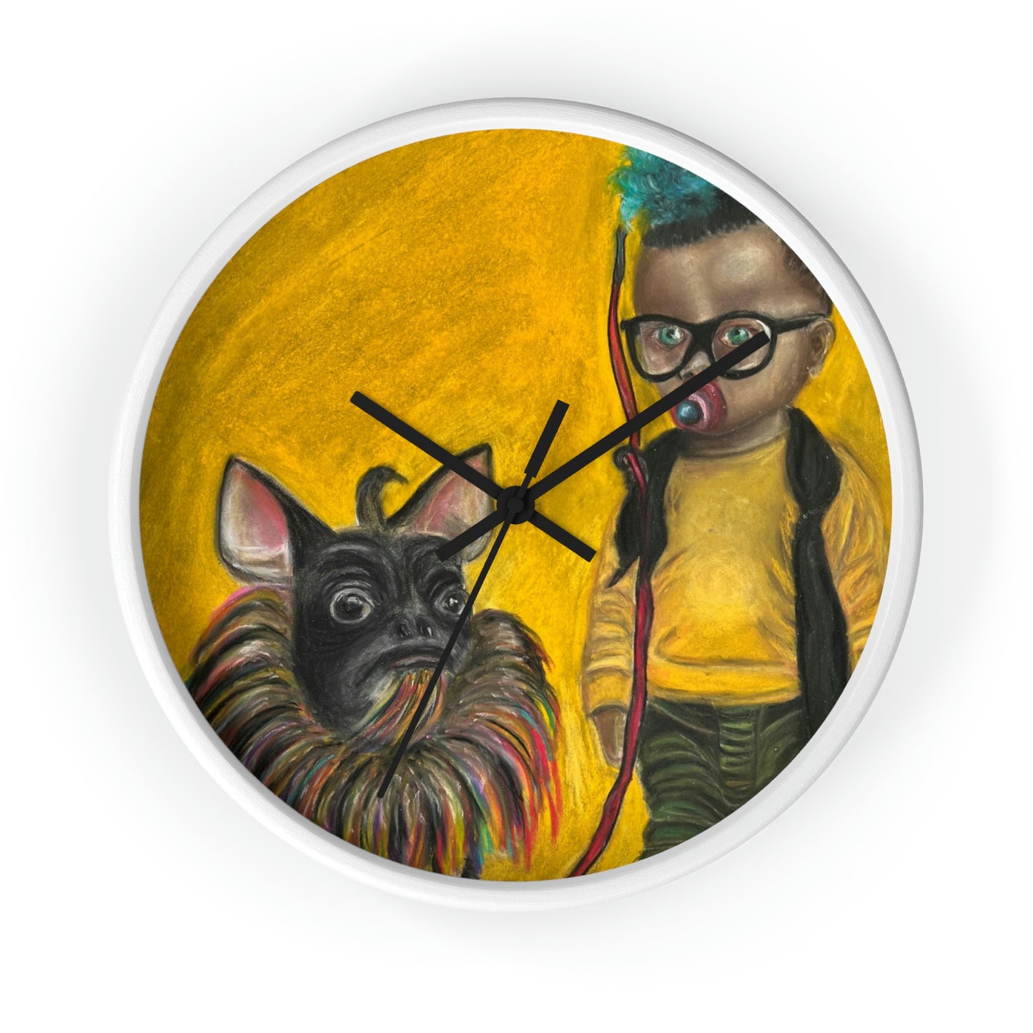 Surreal Art Wall Clock Jun Kidlat and his dog Melchor