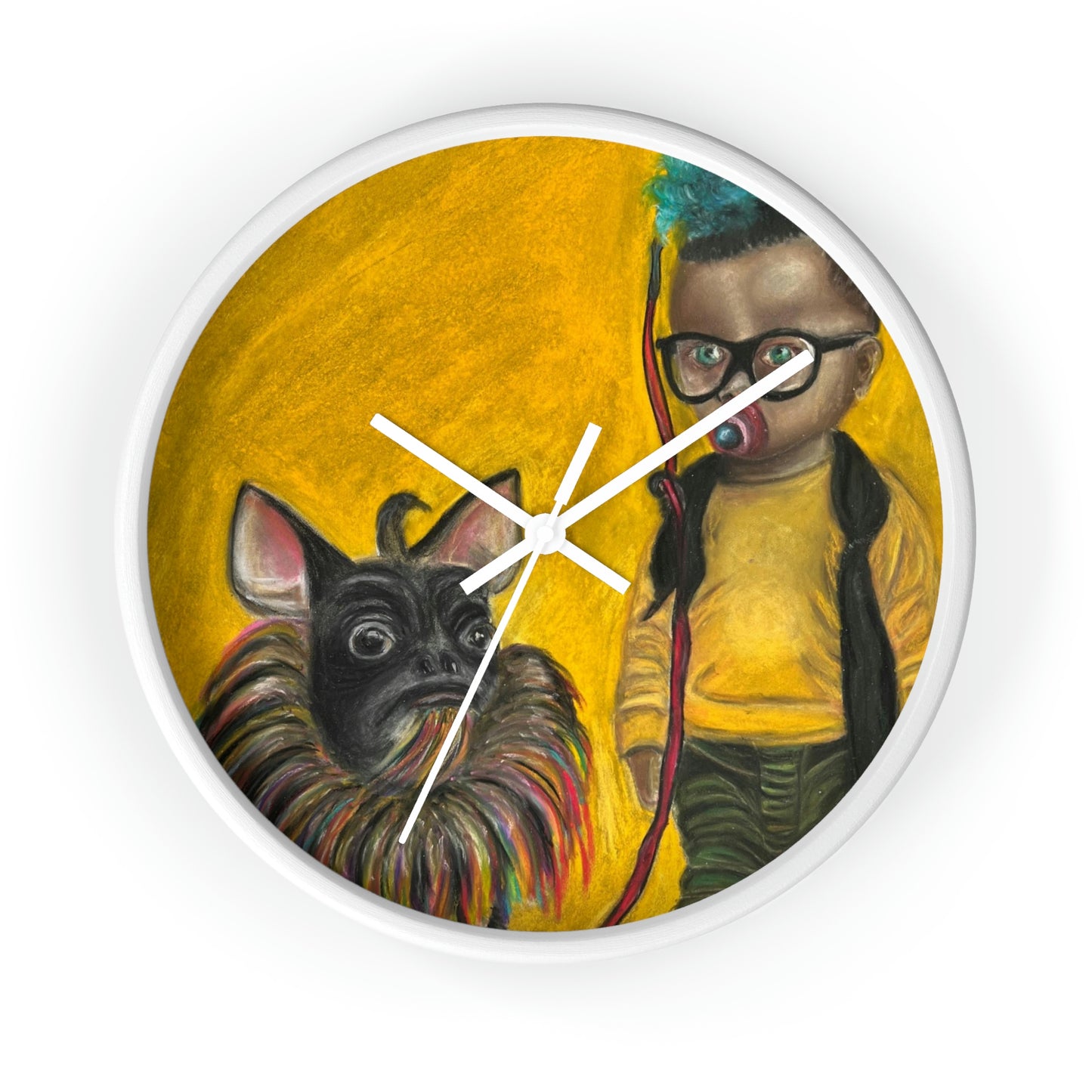 Surreal Art Wall Clock Jun Kidlat and his dog Melchor
