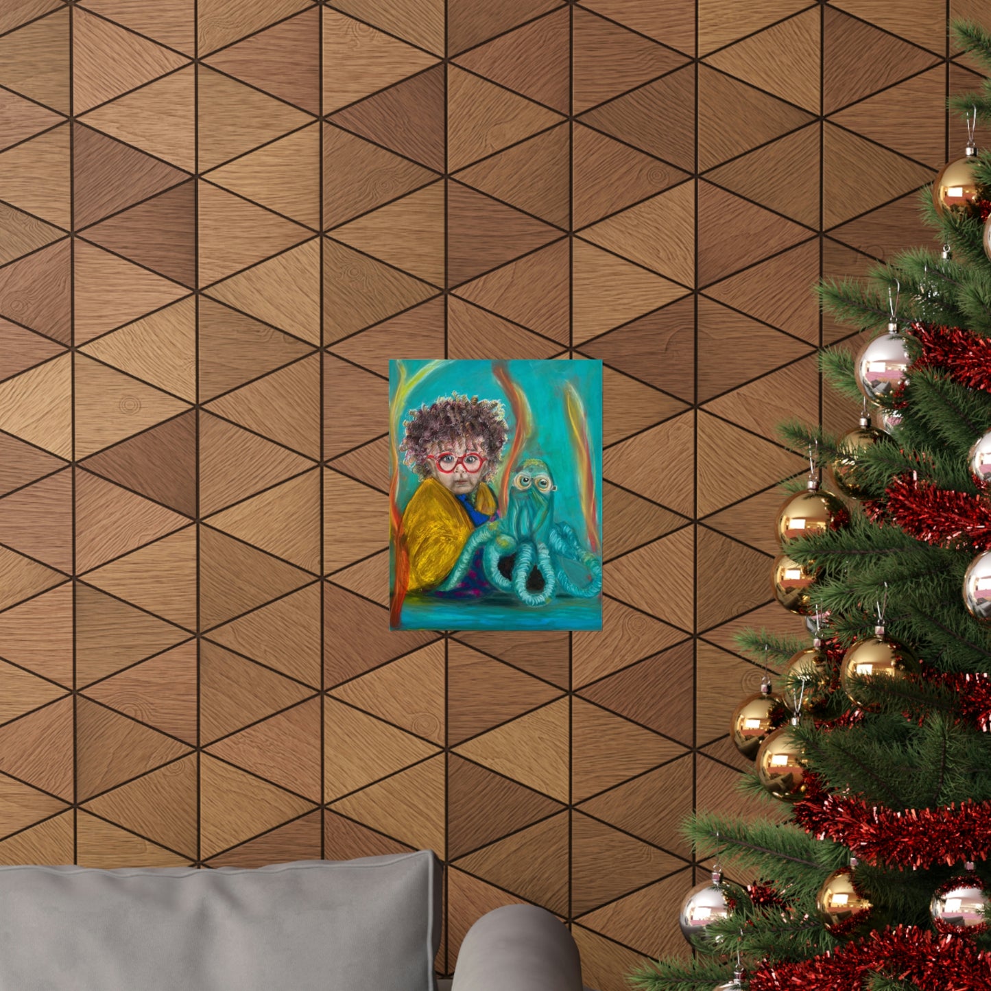 Premium Matte Vertical Posters: Aurelian and his Octopus
