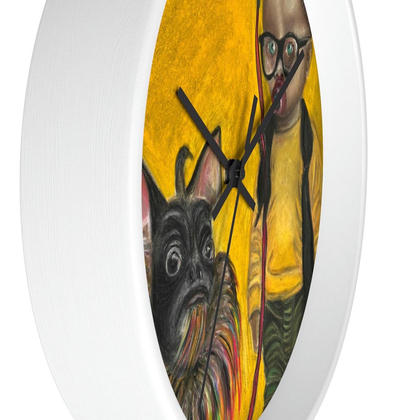 Surreal Art Wall Clock Jun Kidlat and his dog Melchor