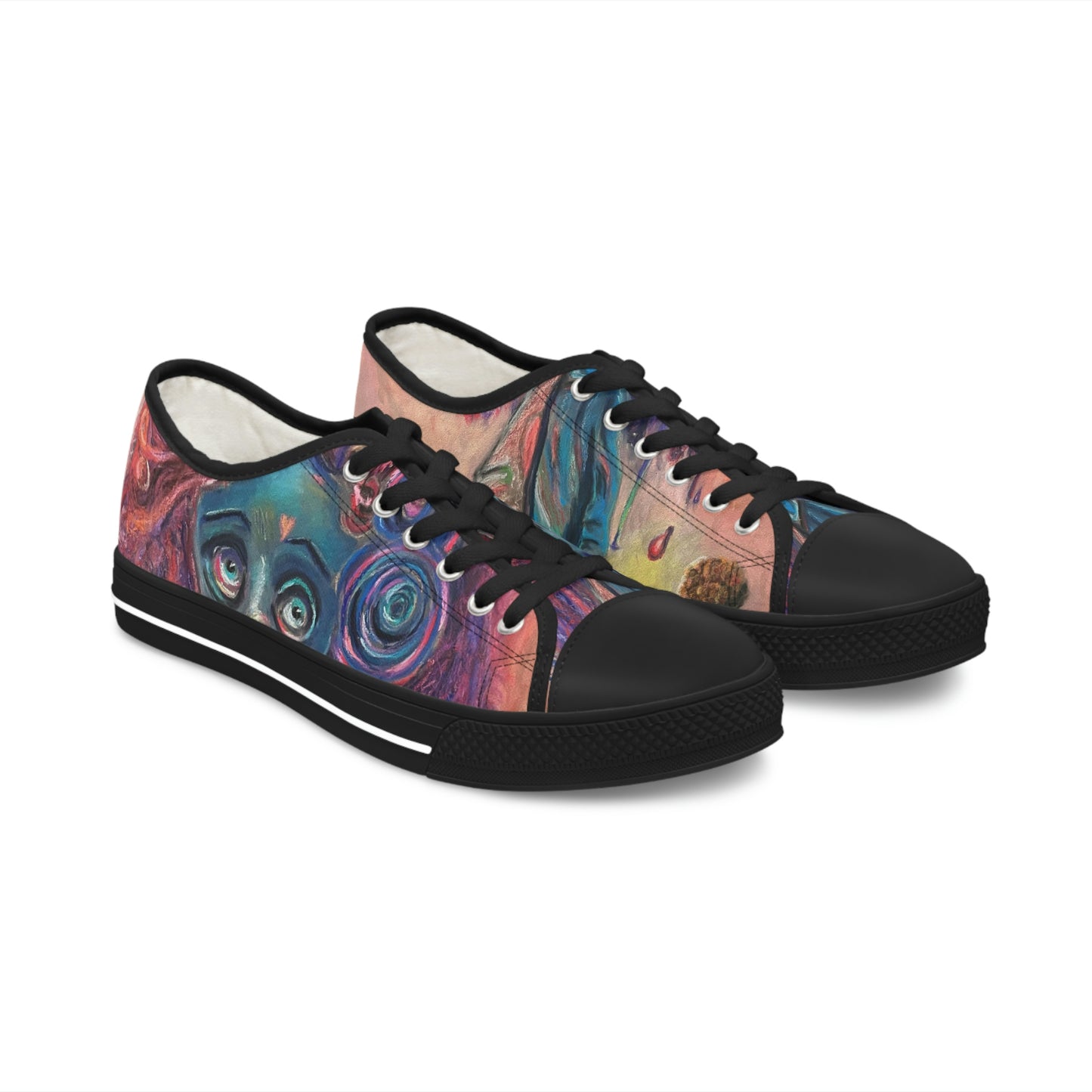 Colorful Surreal Art Women's Low Top Sneakers