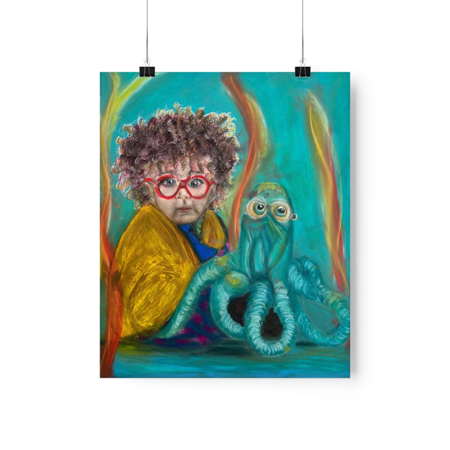 Premium Matte Vertical Posters: Aurelian and his Octopus