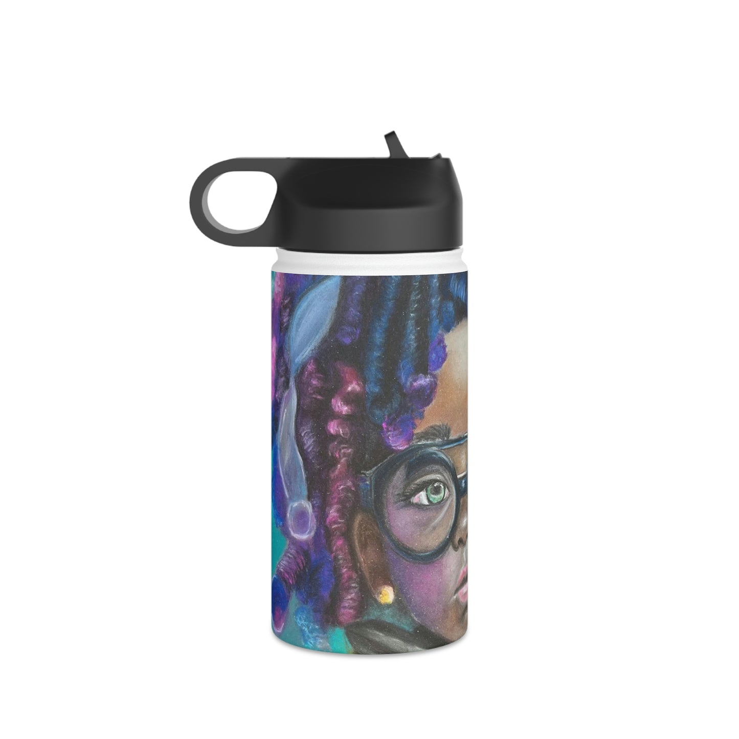 Colorful Surreal Art Stainless Steel Water Bottle, Standard Lid