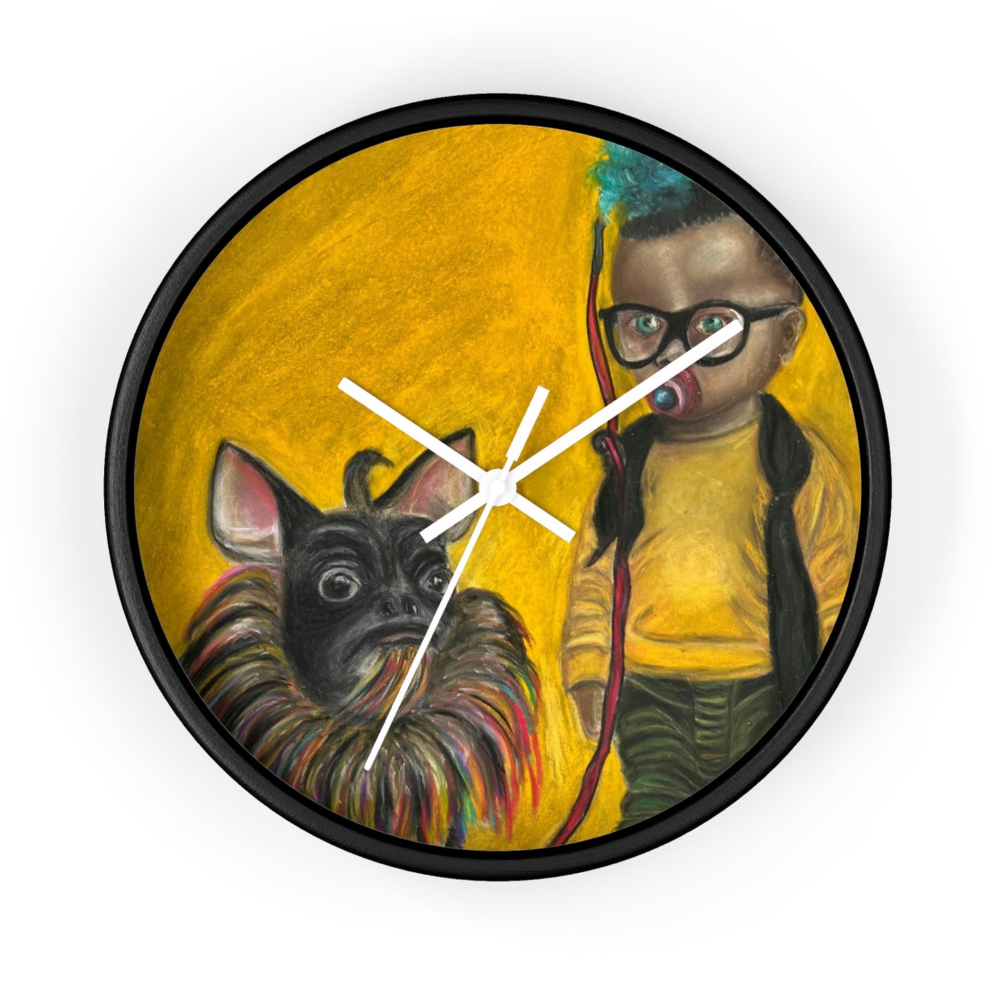 Surreal Art Wall Clock Jun Kidlat and his dog Melchor