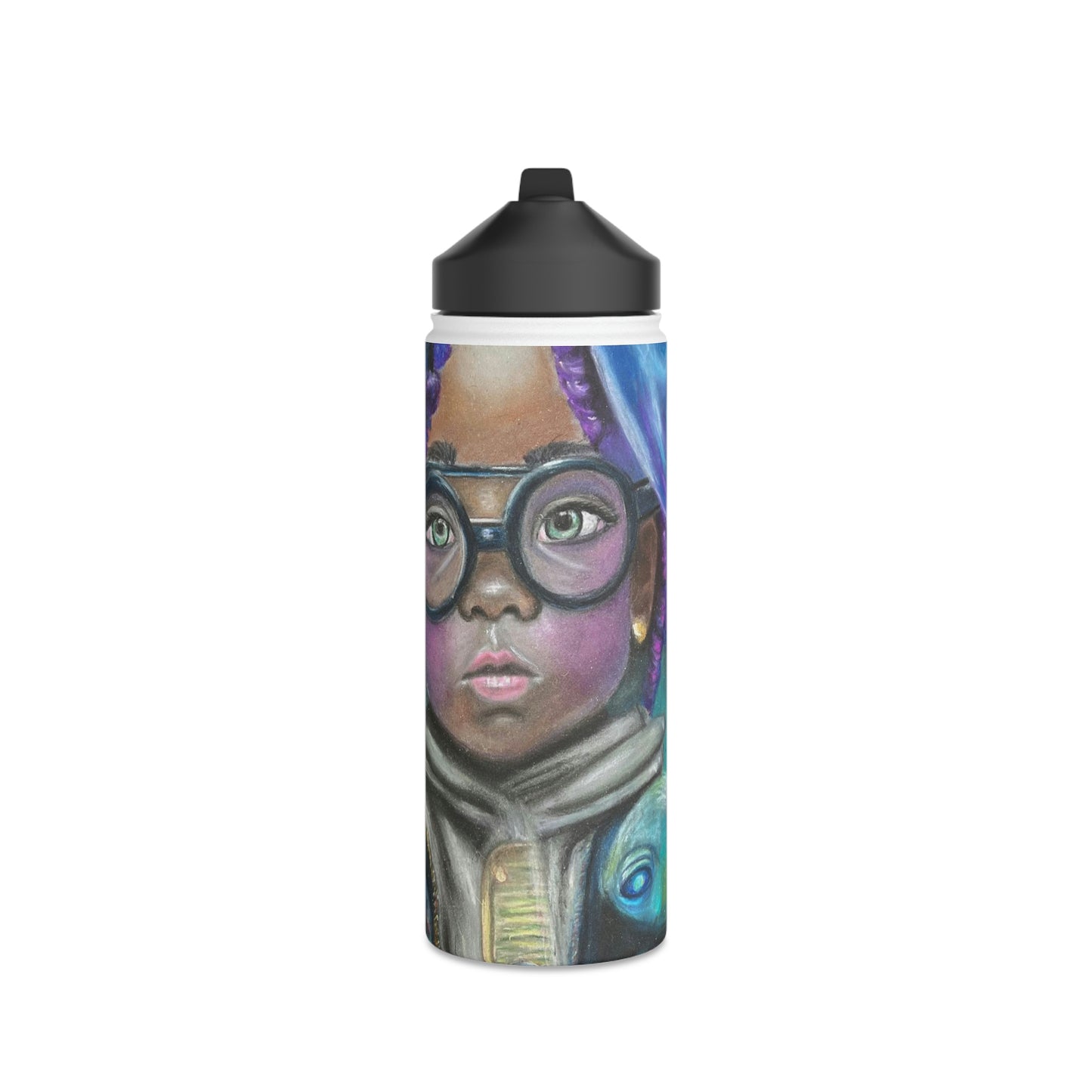 Colorful Surreal Art Stainless Steel Water Bottle, Standard Lid