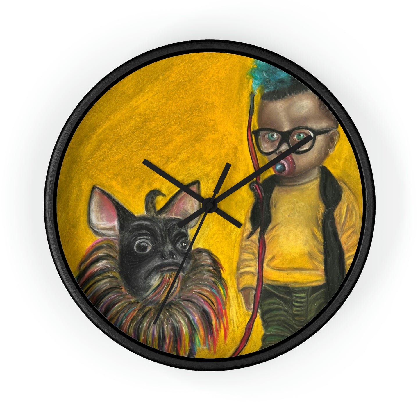 Surreal Art Wall Clock Jun Kidlat and his dog Melchor