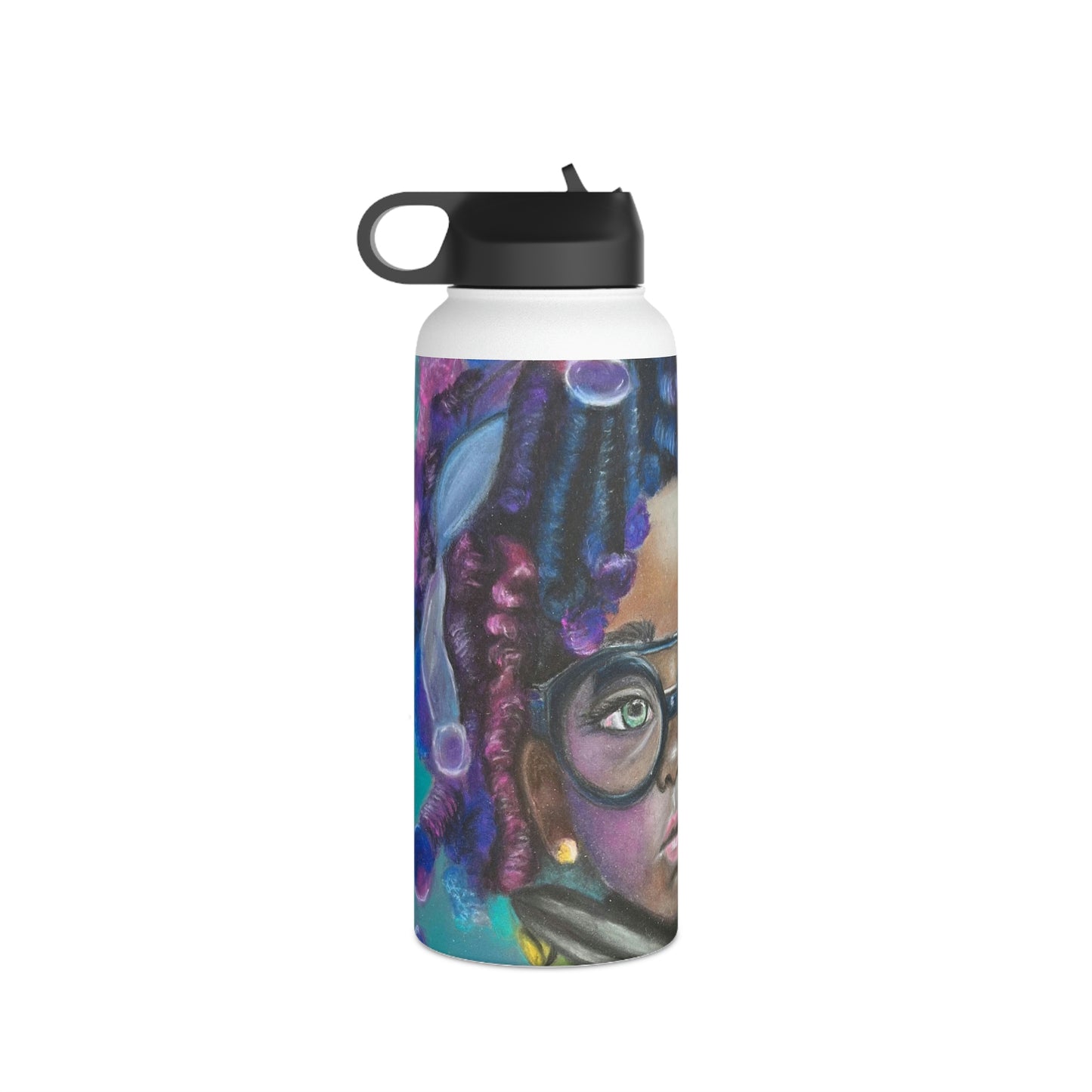 Colorful Surreal Art Stainless Steel Water Bottle, Standard Lid