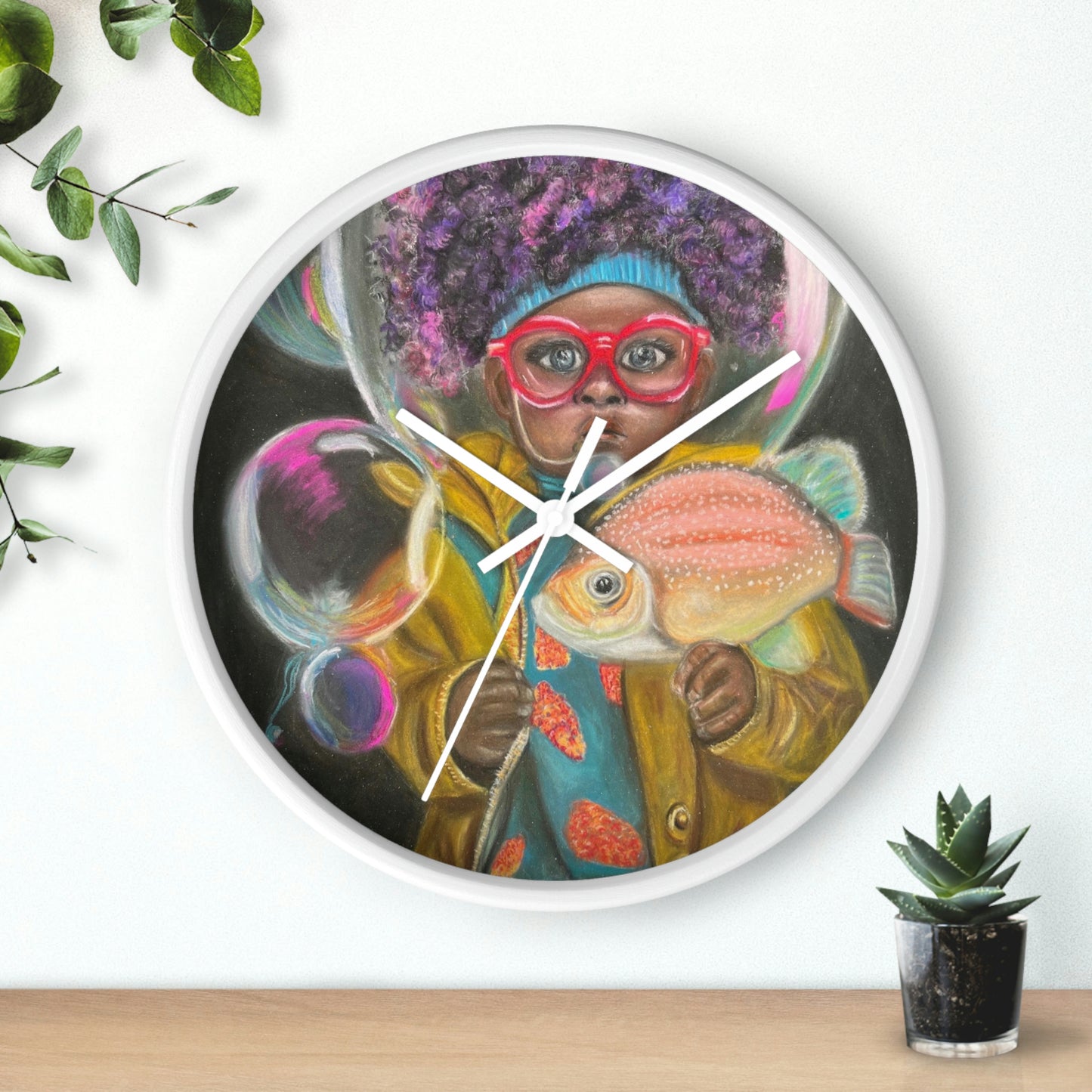 Surreal Art Wall Clock Enzo in the Sea