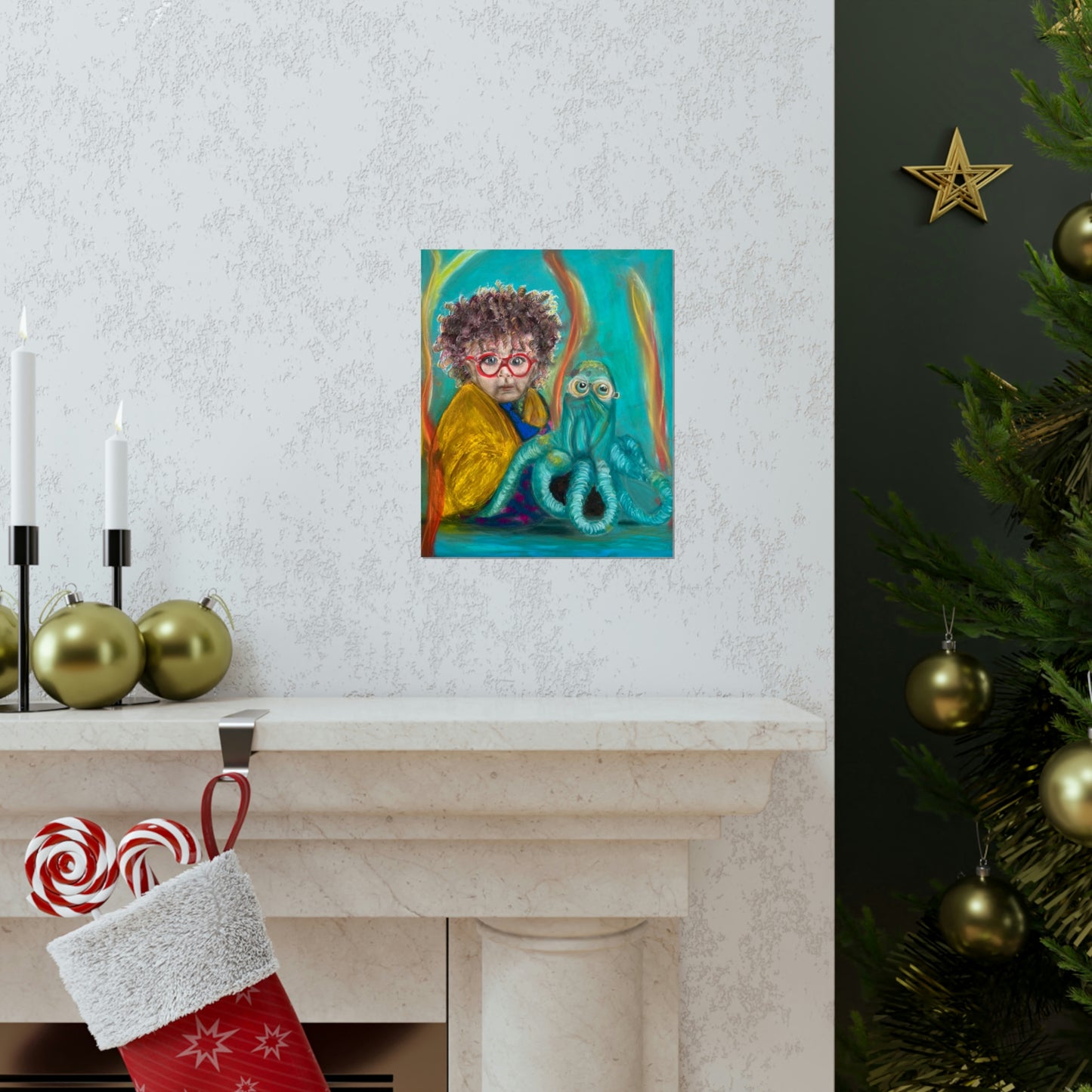 Premium Matte Vertical Posters: Aurelian and his Octopus