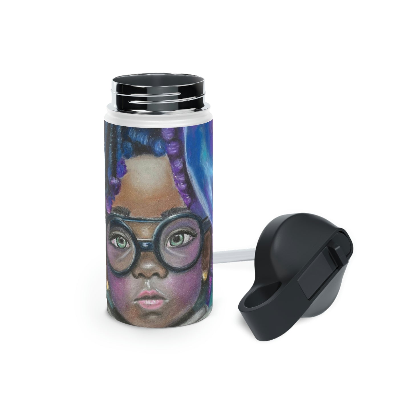 Colorful Surreal Art Stainless Steel Water Bottle, Standard Lid