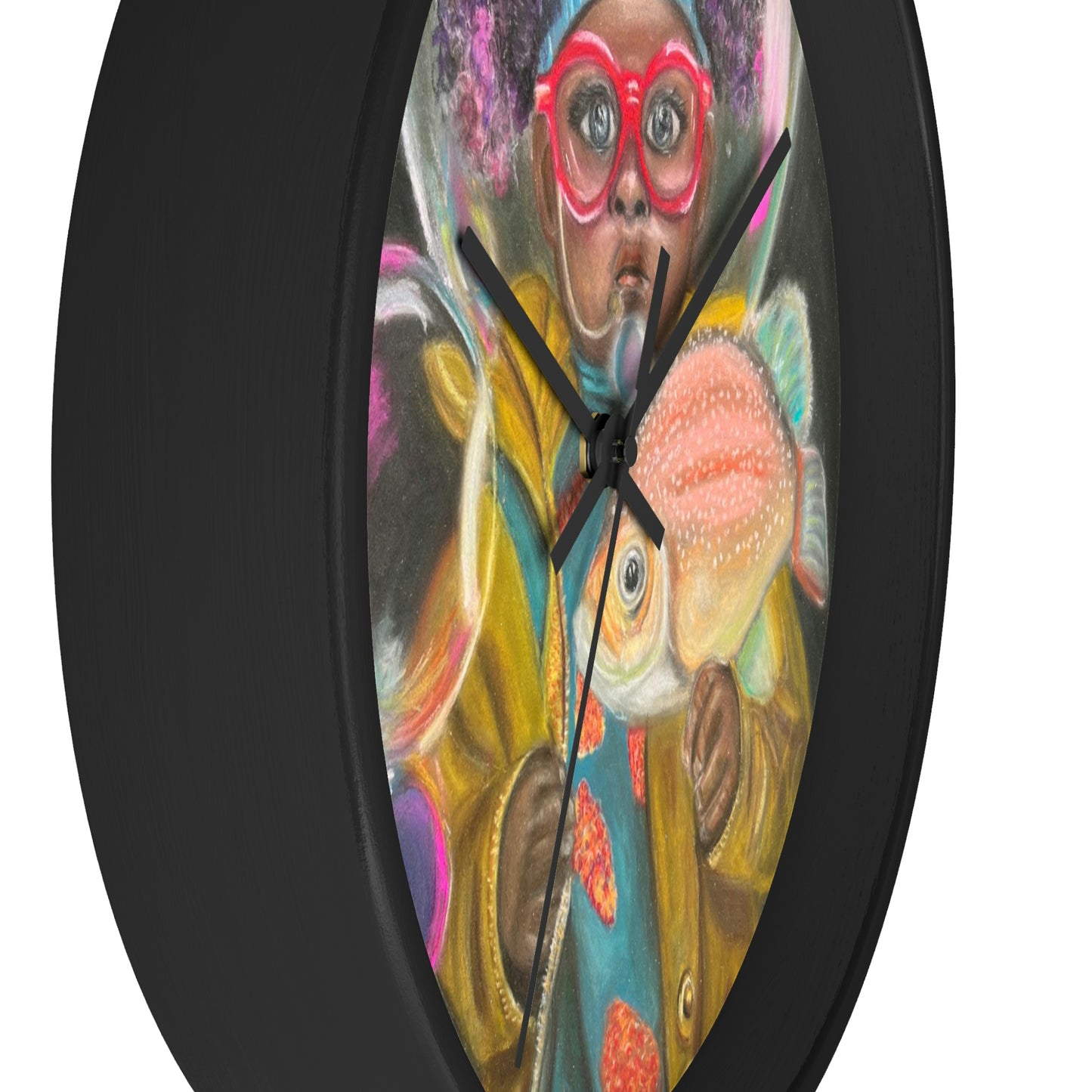Surreal Art Wall Clock Enzo in the Sea