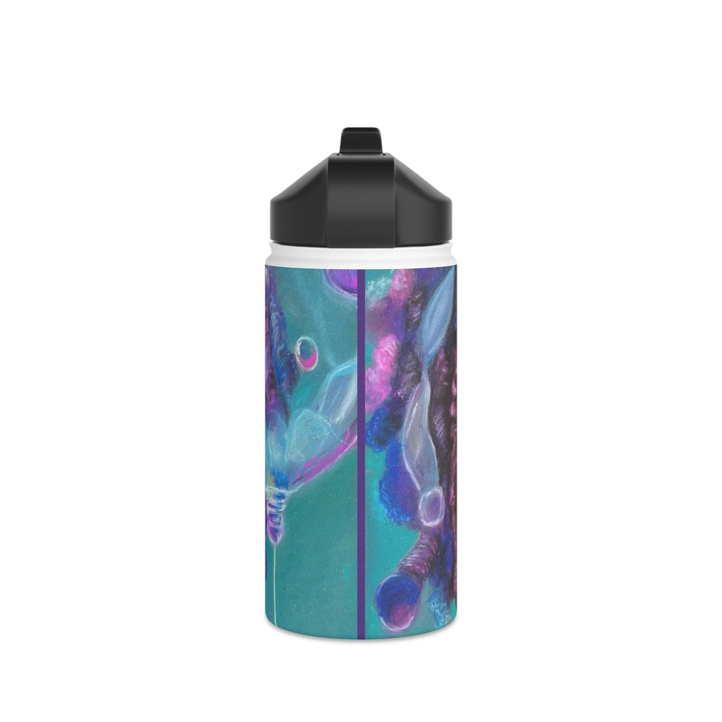 Colorful Surreal Art Stainless Steel Water Bottle, Standard Lid