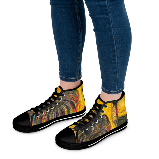 Colorful Surreal Art Women's High Top Sneakers