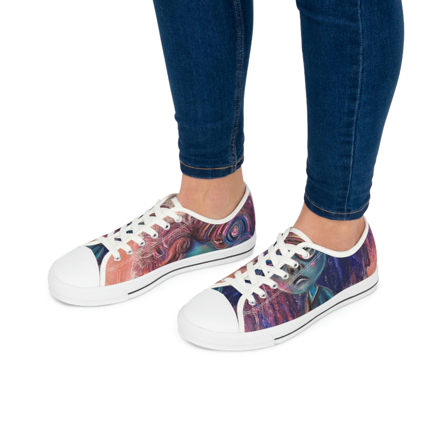 Colorful Surreal Art Women's Low Top Sneakers