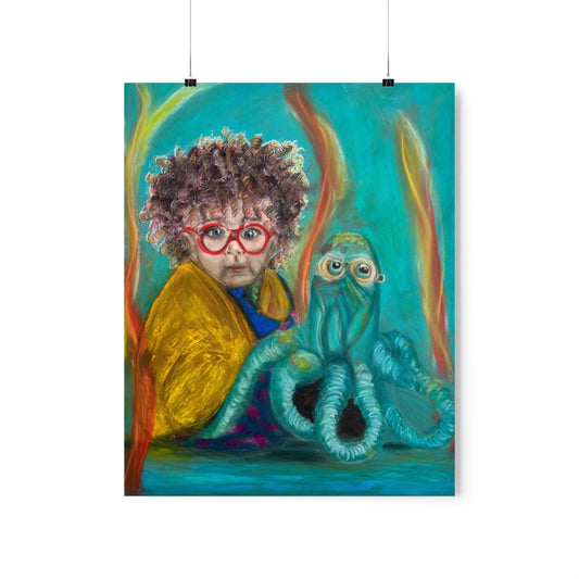 Premium Matte Vertical Posters: Aurelian and his Octopus