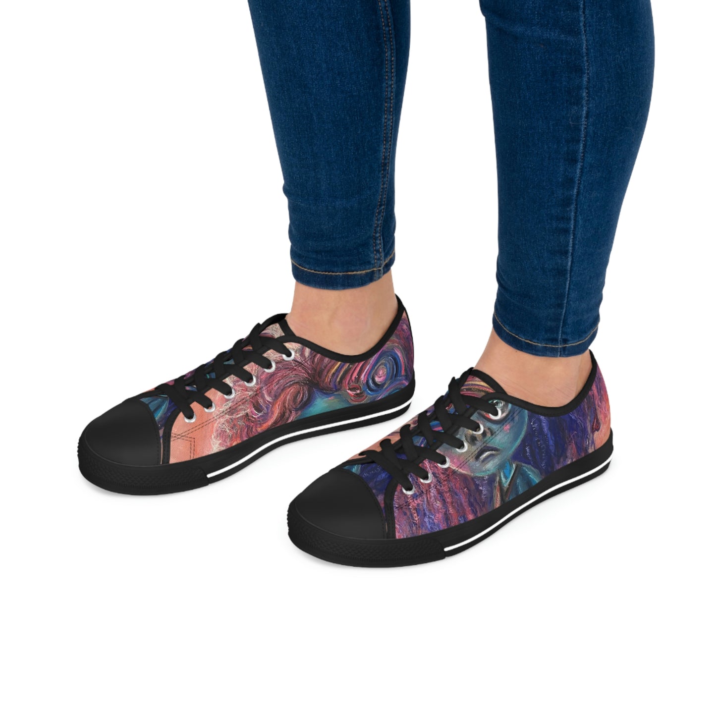Colorful Surreal Art Women's Low Top Sneakers